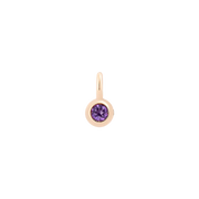 Ciondolo Bollicine DoDo in oro rosa 9K con ametista da 0,09 ct, design elegante e colorato.